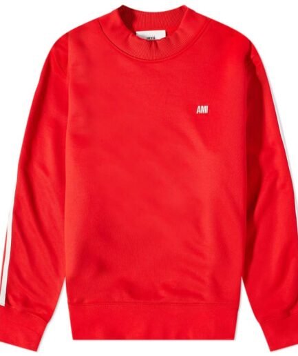AMI TRACK CREW SWEAT Scarlet Red